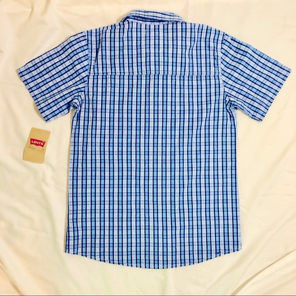Boys Levi’s plaid short sleeve button-up shirt - Picture 2 of 4